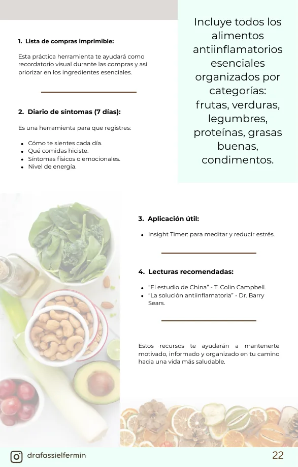 Página real 22 del bonus antiinflamatorio